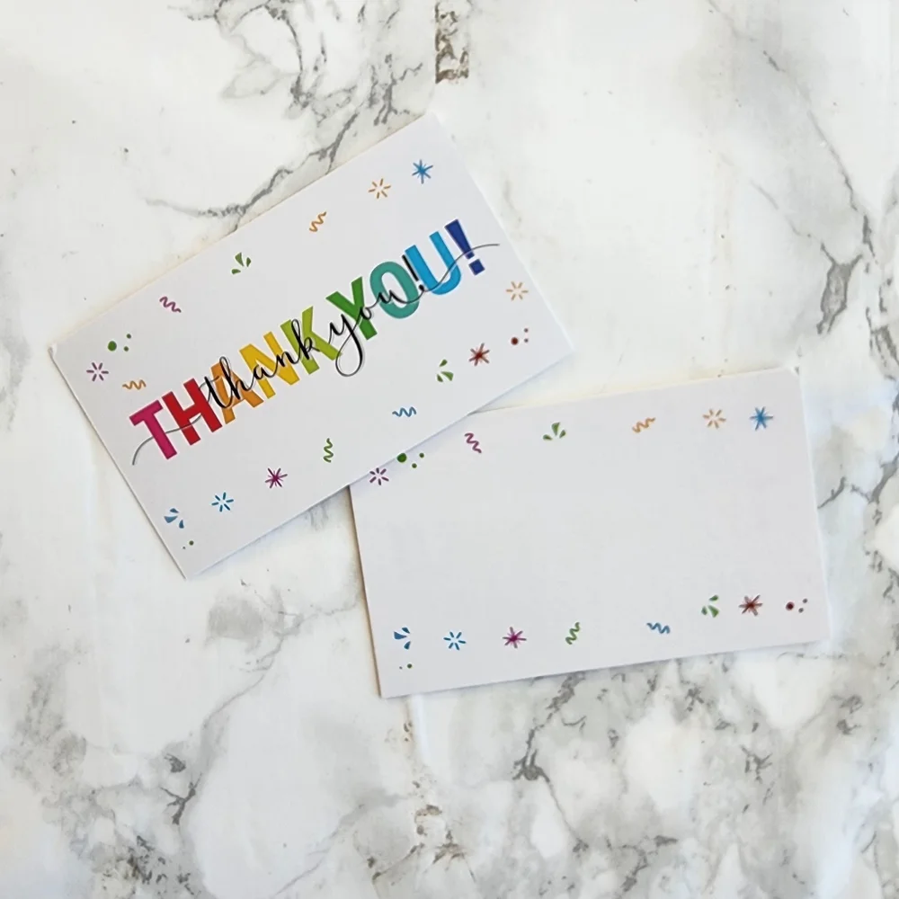 100 Pc pack Thank You Cards and Stickers